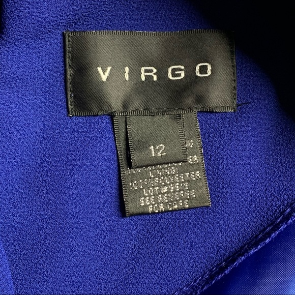 VIRGO Formal Wear Size 12 Royal Blue Dress - Picture 8 of 10